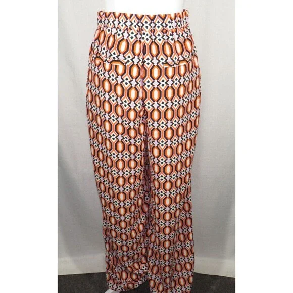 Sanctuary Geometric Print Relaxed Fit Trousers -Pockets- Size XL - Picture 10 of 11